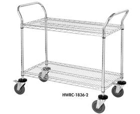Chrome Wire Shelving Carts