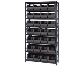 Giant Open Hopper Bin Storage System-HQSBU240BK