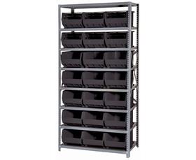 Giant Open Hopper Bin Storage System-HQSBU255BK