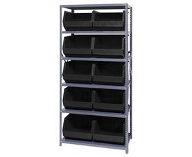 Giant Open Hopper Bin Storage System-HQSBU270BK