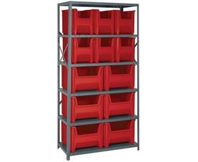 Shelving Units With Stackable Storage Bins-HQSBU600800R