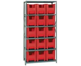 Shelving Units With Stackable Storage Bins-HQSBU600R