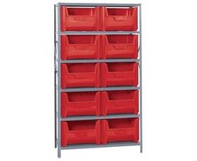 Shelving Units With Stackable Storage Bins-HQSBU700R