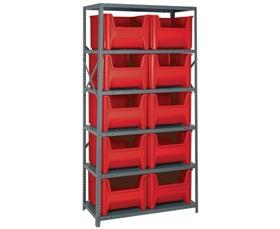 Shelving Units With Stackable Storage Bins-HQSBU800R