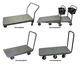 Nesting And Non-Nesting Flatbed Carts-HFBN2448HBPW