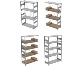 Space Plus USA Steel Shelving-HBSSSU48X18X723L