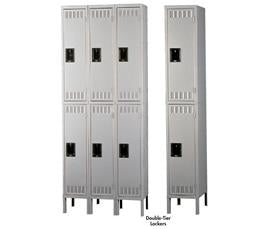 Tennsco Durable Steel Lockers - Double-Tier-HDTS1518361SA