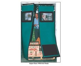 Flexible PVC Impact Swinging Doors-HSPM4878RED