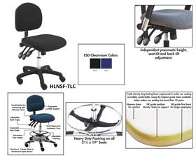 BenchPro™ ESD, Cleanroom Chairs-HWNSDCR-TLC