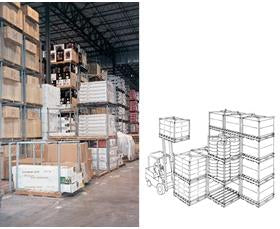 "Tier-Rack™" Dyna Pallet Stacking Frames-HT484048L-BLUE
