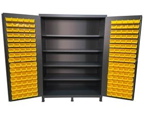 14 Gauge Heavy Duty Bin & Shelf Cabinets-F89112