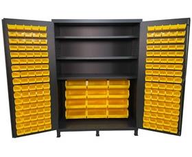 14 Gauge Heavy Duty Bin & Shelf Cabinets-F89115