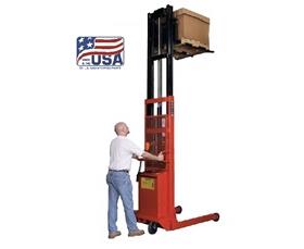 Battery Powered 1000 Lb. To 2000 Lb. Pallet Straddle & Platform Stackers-HPESPL-80-2424